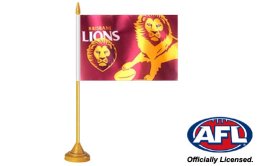 Brisbane Lions desk flag 160 x 230 | Brisbane Lions table flag Brisbane Lions desk flag 160 x 230 | Brisbane Lions table flag