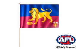 Brisbane Lions fan flag 300 x 500 | Lions hand waving flag Brisbane Lions fan flag 300 x 500 | Lions hand waving flag