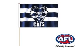 Geelong Cats fan flag 300 x 500 | Cats hand waving flag Geelong Cats fan flag 300 x 500 | Cats hand waving flag
