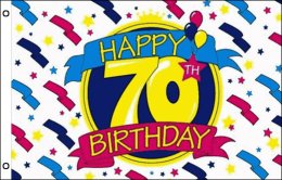 Happy 70th Birthday flag | Happy 70th Birthday party decoration Happy 70th Birthday flag | Happy 70th Birthday party decoration