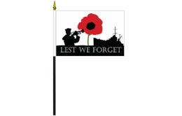 ANZAC Lest We Forget Navy flag 100mm x 150mm ANZAC Lest We Forget Navy flag 100mm x 150mm