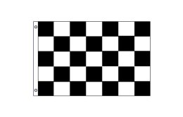 Black and white check flag 600 x 900 with sleeve hoist Black and white check flag 600 x 900 with sleeve hoist