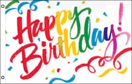 Happy Birthday flag (White) | Happy Birthday party decoration Happy Birthday flag (White) | Happy Birthday party decoration