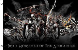 Iron Horsemen of Apocalypse flag wall hanging Iron Horsemen of Apocalypse flag wall hanging